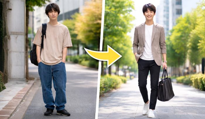スタイルアップ便で垢抜けた男性