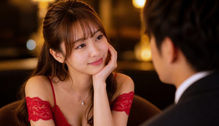 キスしたいと思ってうっとりするキャバ嬢