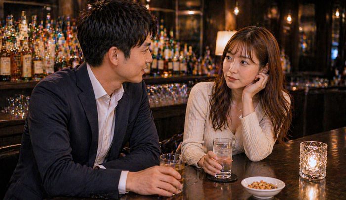 営業の一環としてアフターに来たキャバ嬢の態度から、営業っぽさが滲み出ている様子