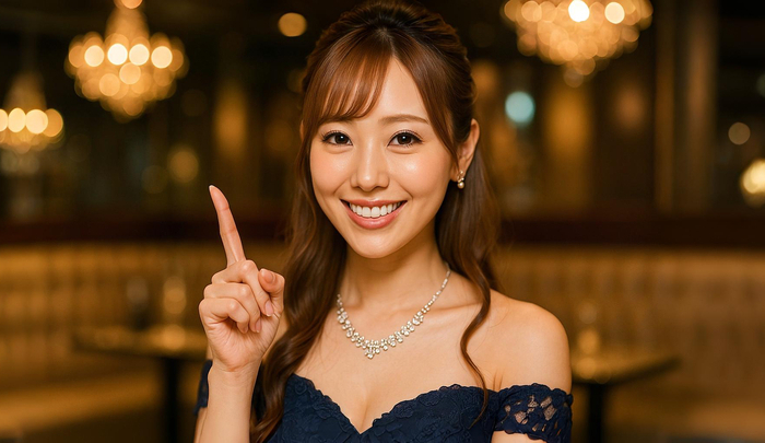 キャバ嬢がにっこりして、おすすめの脱毛器を紹介している