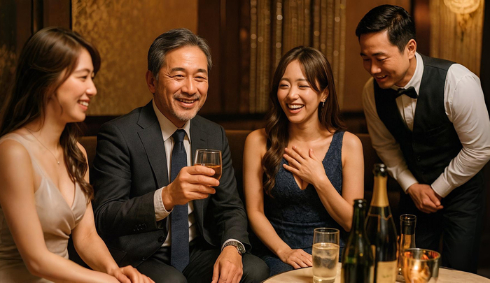 キャストを数人席につけて、大金を使っている男性