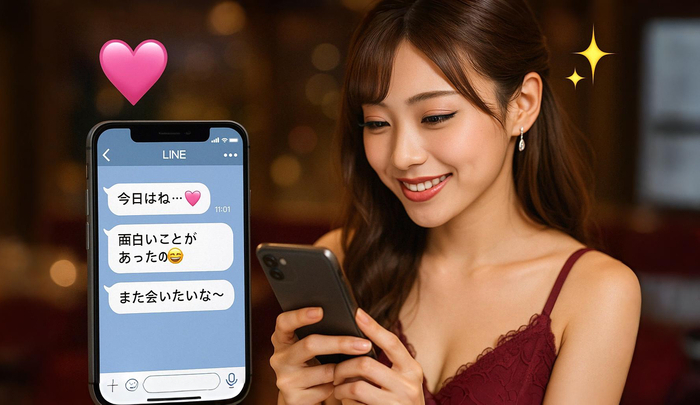 キャバ嬢からのLINEに絵文字が多いのは脈あり?