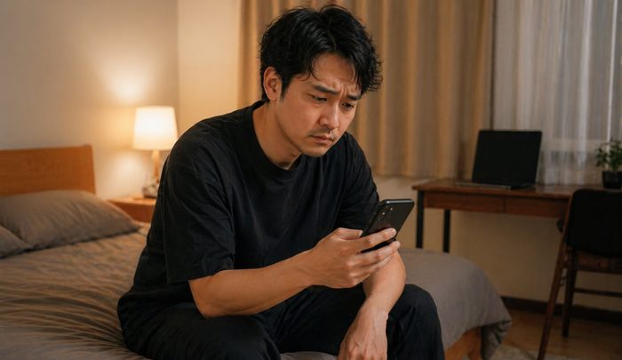キャバ嬢からのLINEがこなくなって、がっかりしている男性
