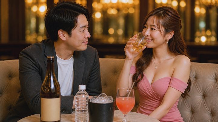 男性のお酒を飲んで間接キスしたキャバ嬢