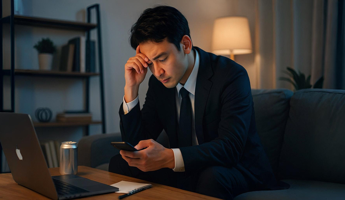 キャバ嬢の態度が冷たくなり、LINEも来なくなったことで、落ち込む男性