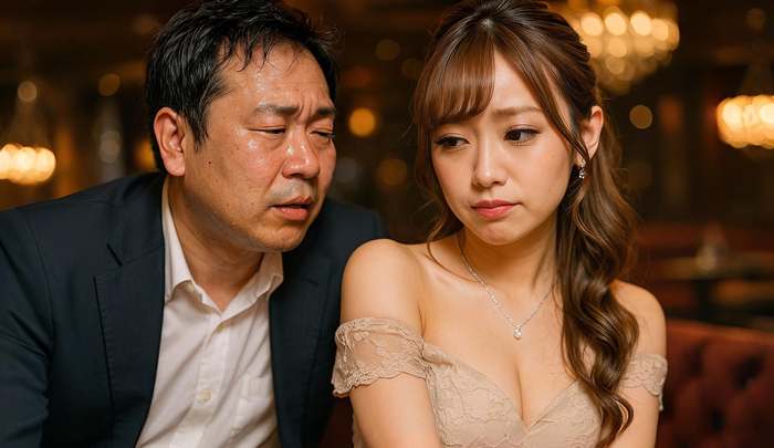 脂ギッシュな男性にひいているキャバ嬢