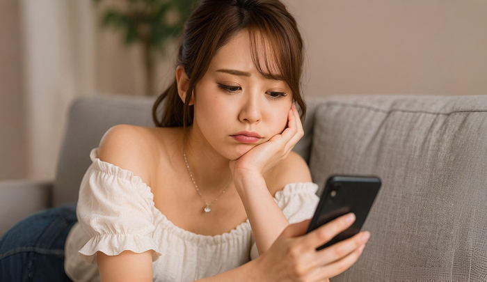 LINEの返信が面倒で、既読スルーするキャバ嬢