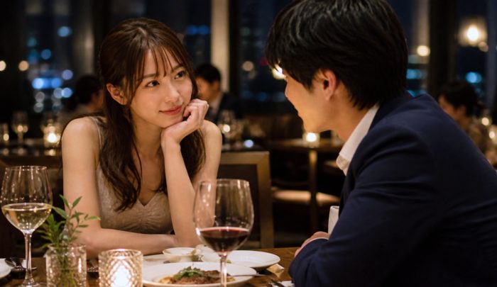 同伴するキャバ嬢と男性