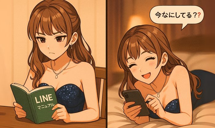 営業LINEをするキャバ嬢と本気LINEをするキャバ嬢