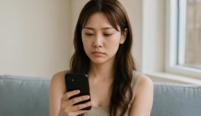 淡々と営業LINEをするキャバ嬢