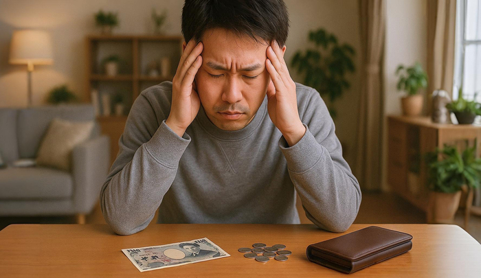 キャバクラに通いすぎてお金が無くなって悩む男性