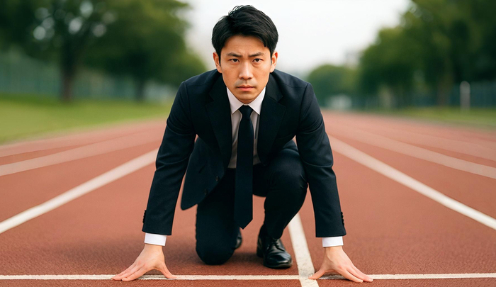 口臭と歯の黄ばみを治してスタートラインに立つ男性