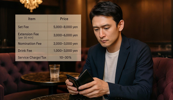 キャバクラで支払いのために財布をひらいている男性