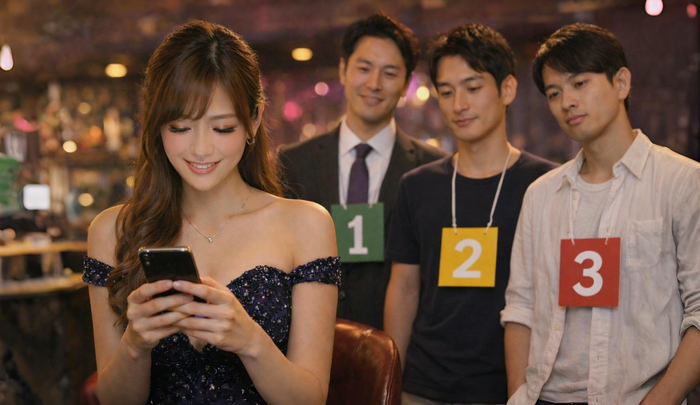 LINEを返信する優先順位を考えているキャバ嬢