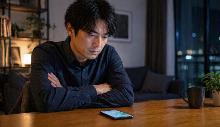 LINEの返信がこないキャバ嬢に、追いLINEをするか迷っている男性